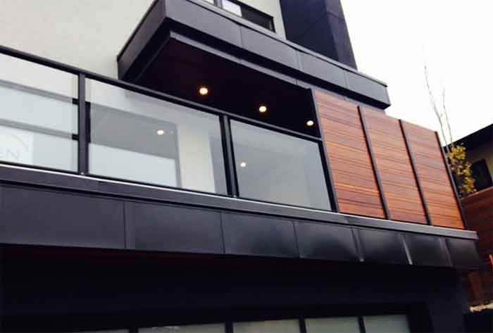 black glass balcony railings