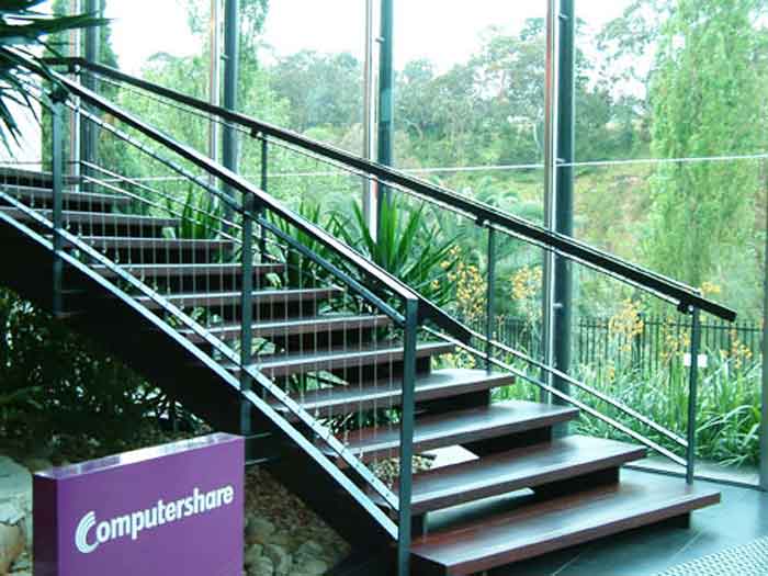 cable staircase steel railing design ideas