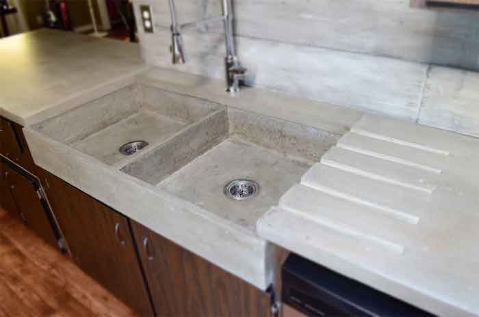 concrete kitchen sink designs