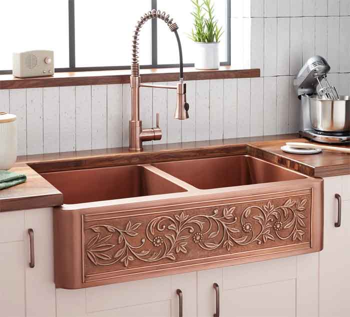 copper kitchen sink design
