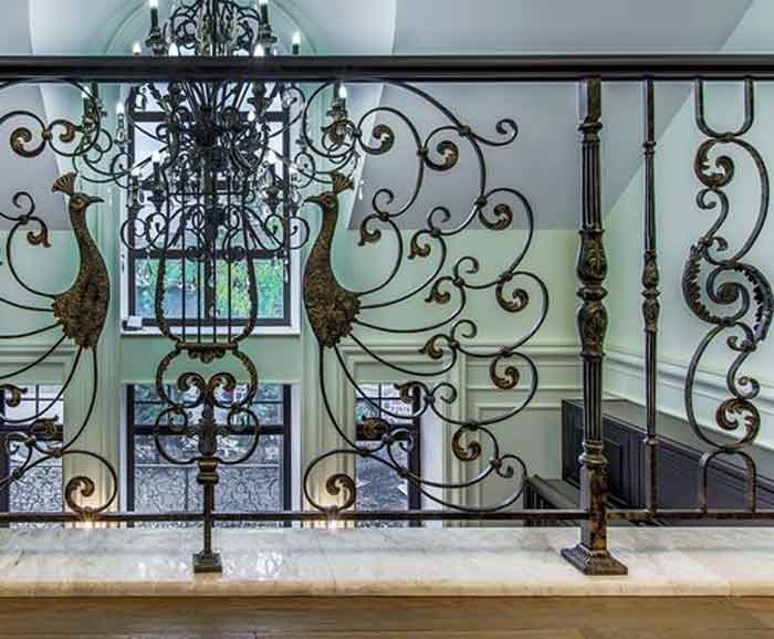 decorative iron railing for house front