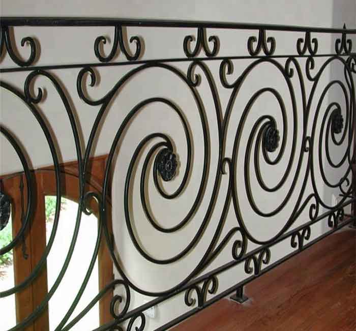 decorative house front iron balcony railing design