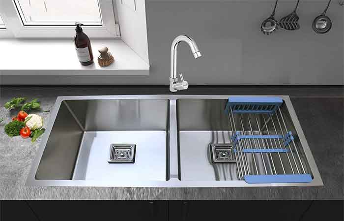 double bowl kitchen sink design