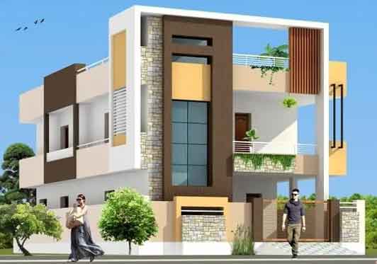 Double Floor House Front Elevation Designs Normal Modern Stylish