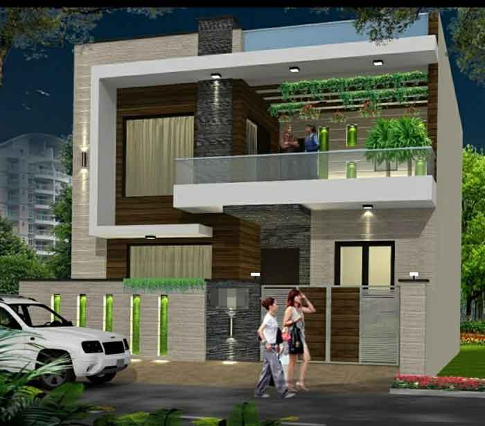 duplex house front elevation design ideas