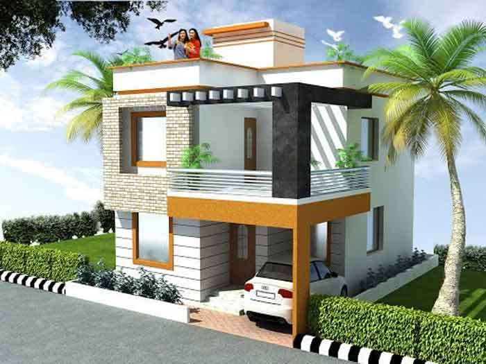 duplex house front elevation low cost