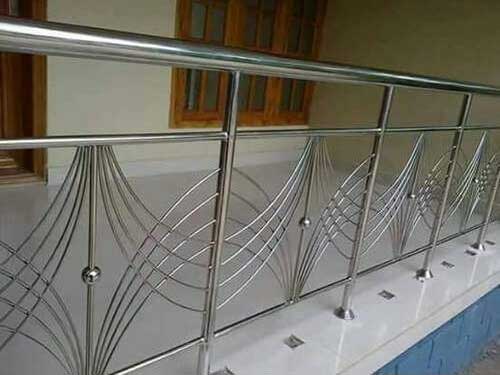 floral house front steel railing