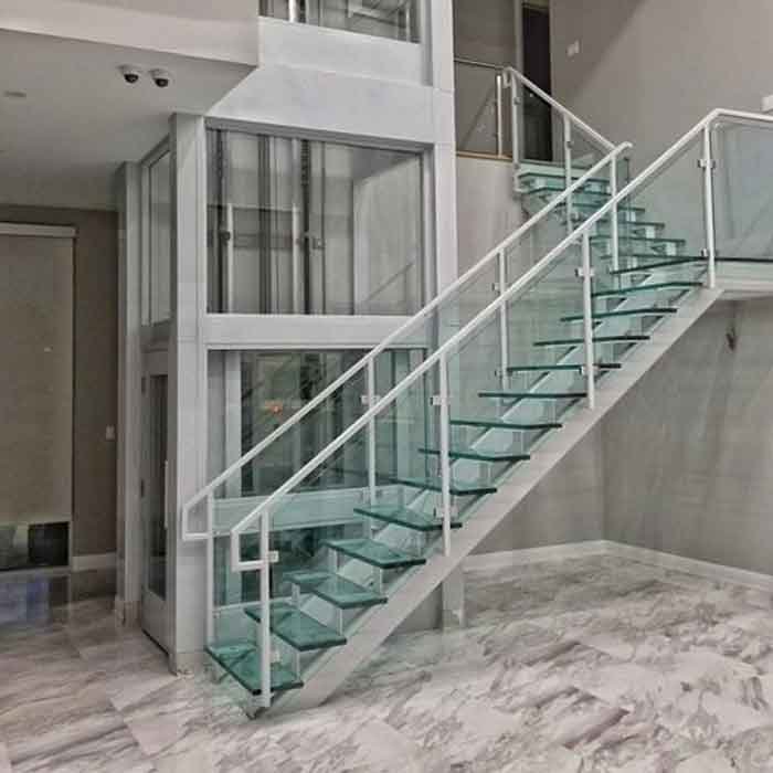 glacier panels steel railing