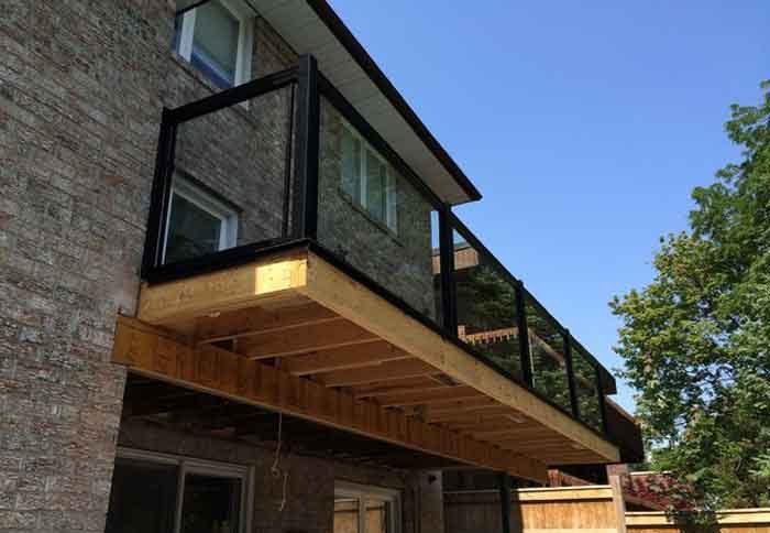 glass and iron balcony railing