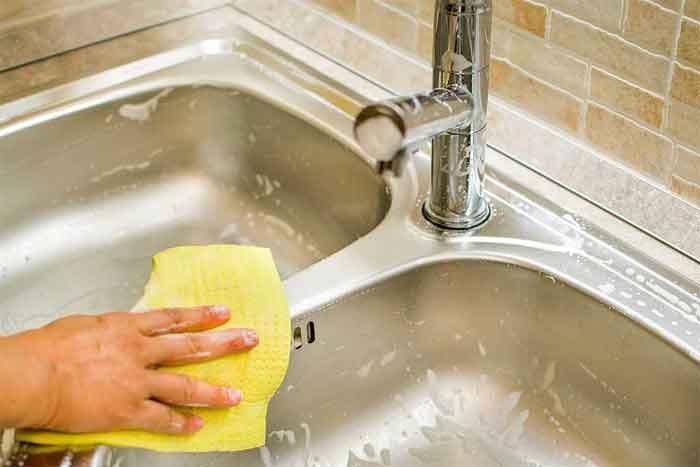 Kitchen sink care and cleaning