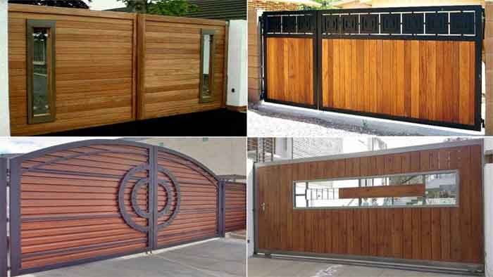 wooden / brown main gate paint colour ideas