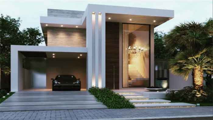 modern front elevation small house design