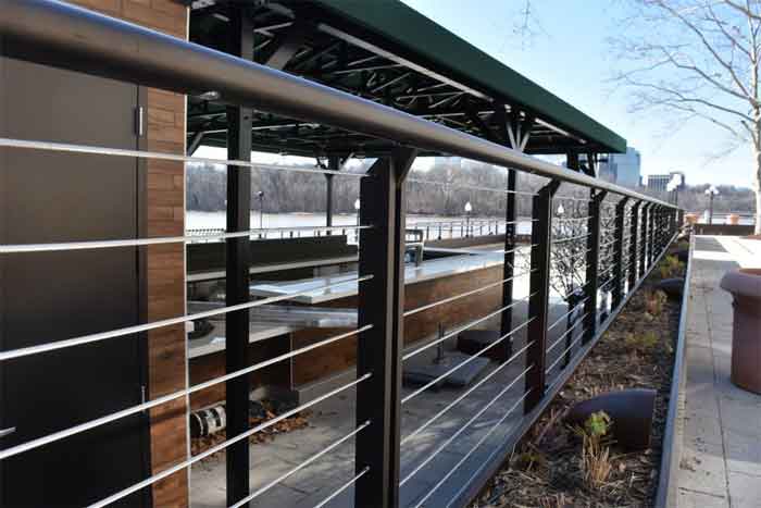 painted stainless steel balcony railing design