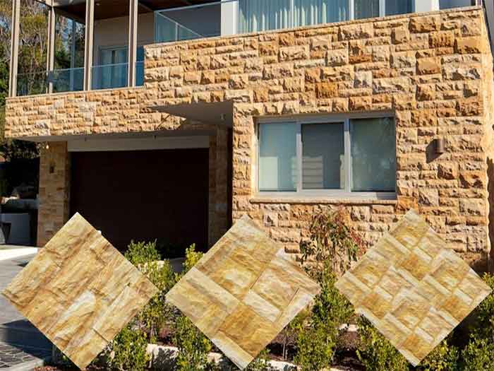 sandstone wall tiles designs for front elevation