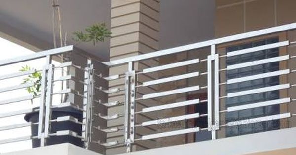 simple ss steel railing design front balcony