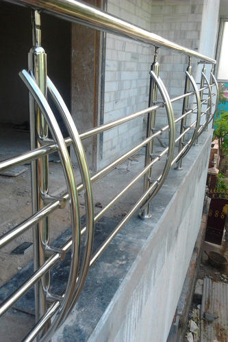 ss steel simple design for front balcony railing