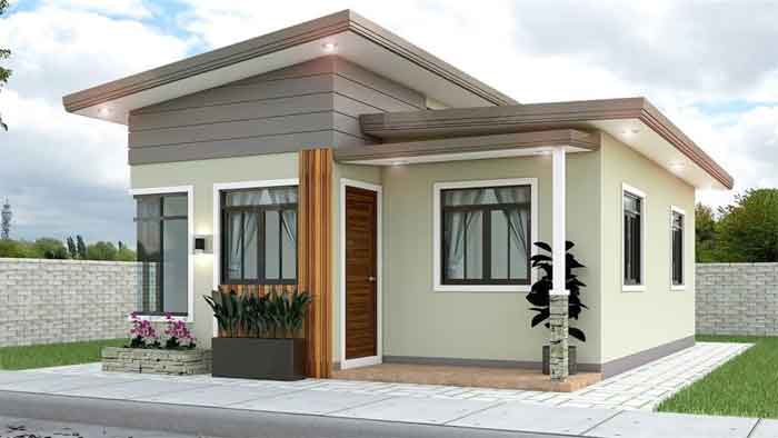 Small Sized house front elevation