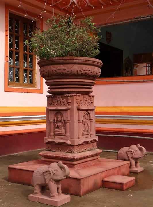 Stone Tulsi Mandir Design