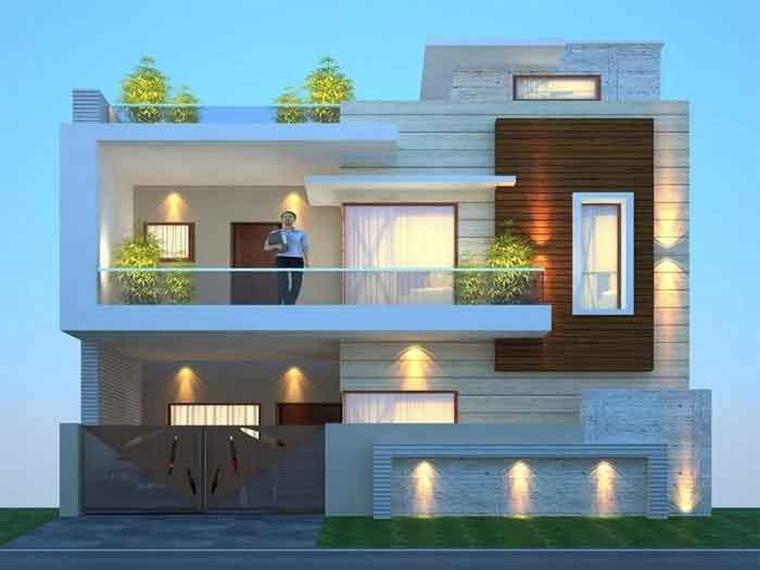 Ultra modern house front elevation