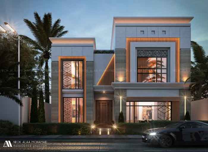villa front elevation design ideas
