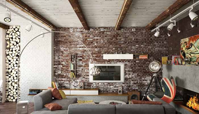 Brick Wall and Ceilings