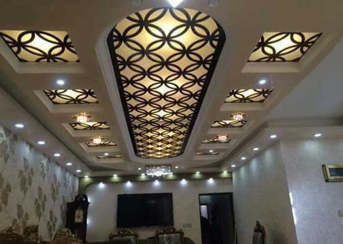 modern glass panel false ceiling design