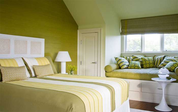 green yellow colour combination for bedroom