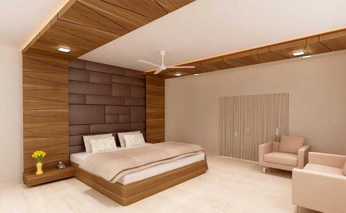 wood panel false ceiling