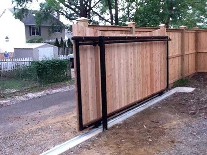 Wooden sliding gate design ideas