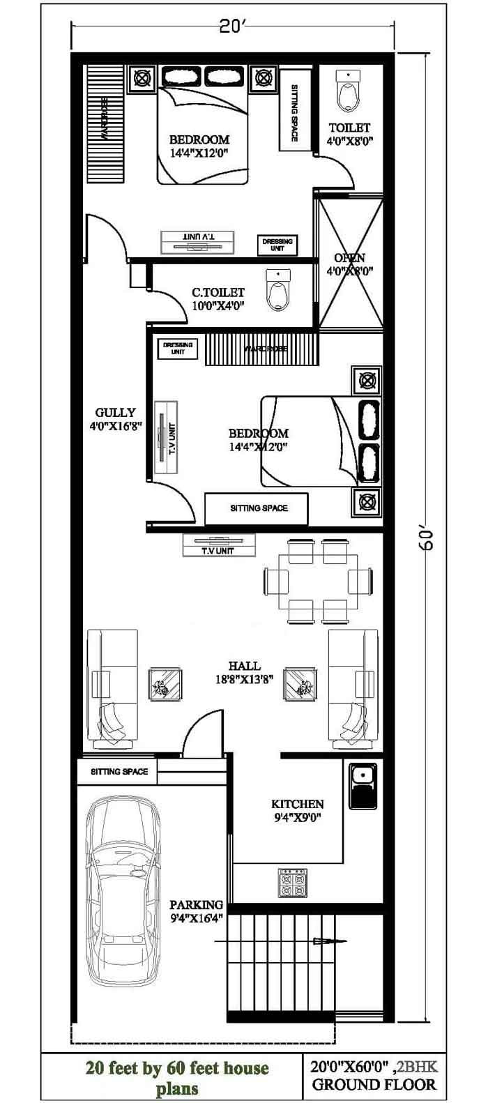 19 20X60 House Plans HaniehBrihann
