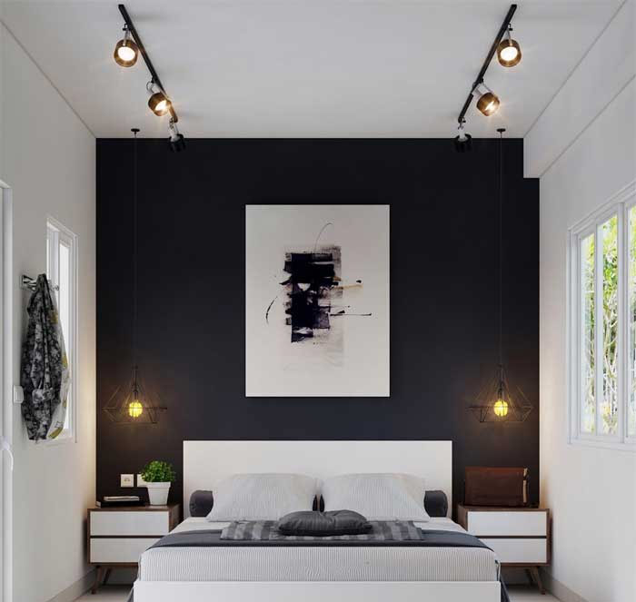 Black and White Bedroom Walls
