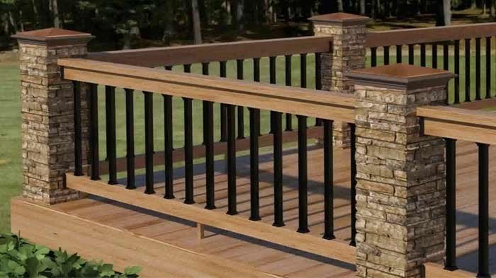 Wooden Balcony Railing