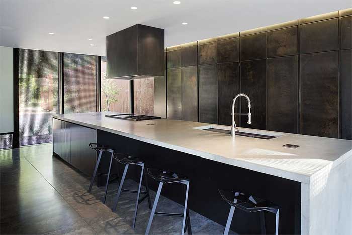 black metallic simple kitchen colors