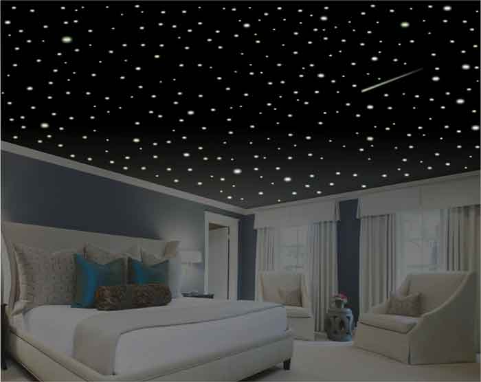 dark stars wall stickers for bedroom