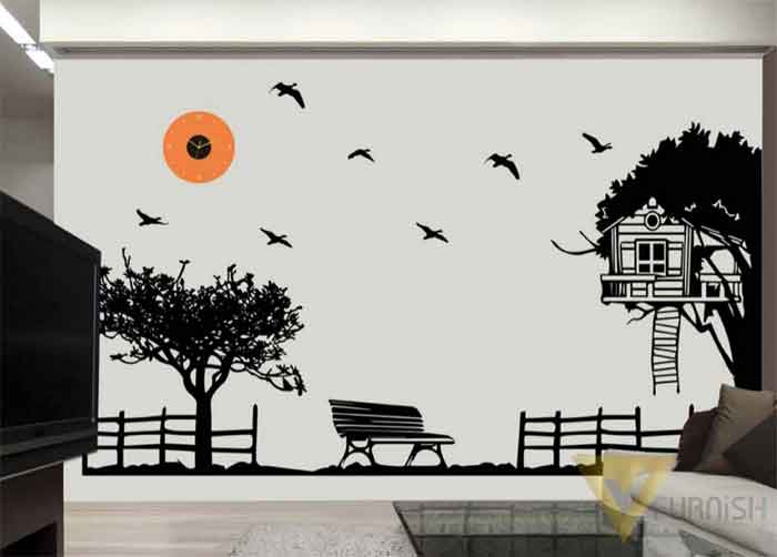morning wall stickers for living room