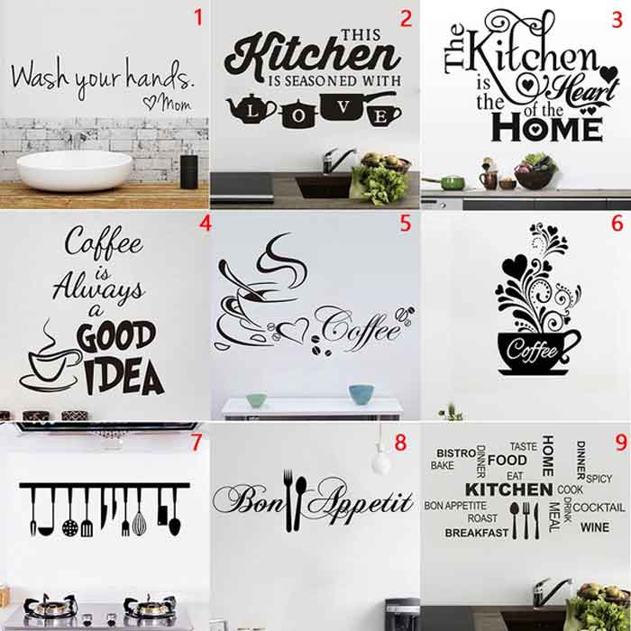 kitchen wall stickers designs