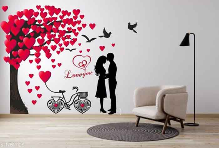love you wall stickers living room