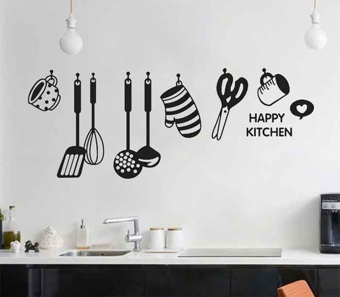 minimal kitchen wall stickers