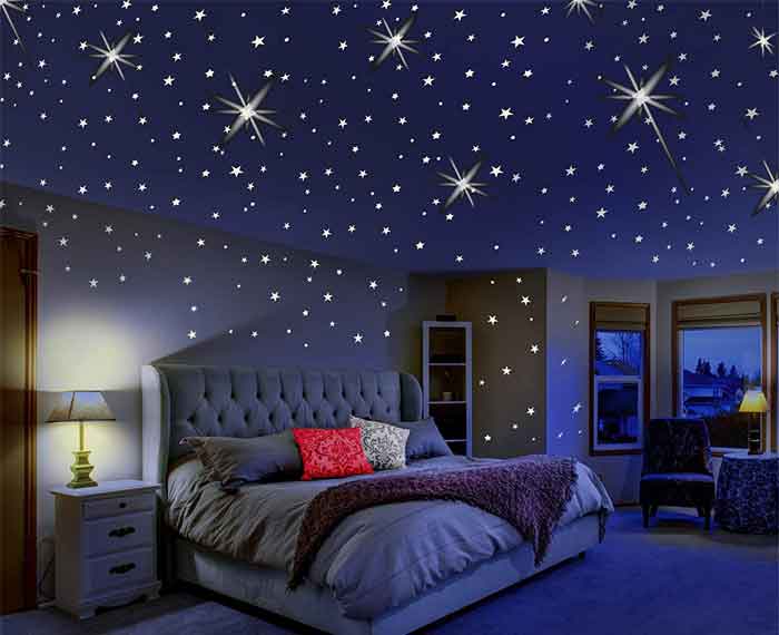 small big stars bedroom wall stickers