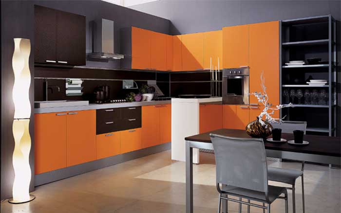 orange black kitchen color ideas