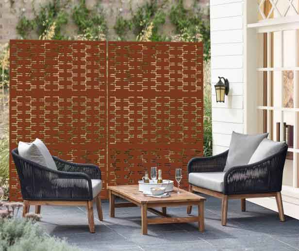 privacy panels for terrace garden