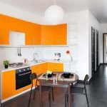 small-kitchen-white-orange-colour-combination