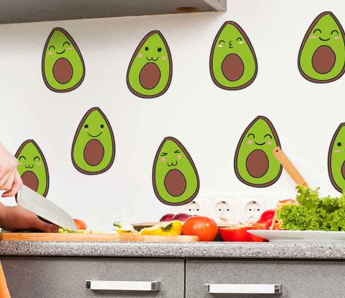stylish full wall sticker for kitchen