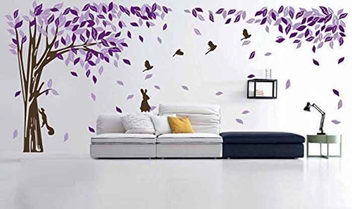 tree on wall sticker living room