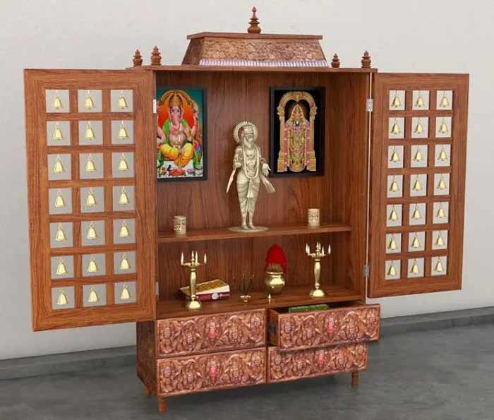 Small Pooja Cabinet Design