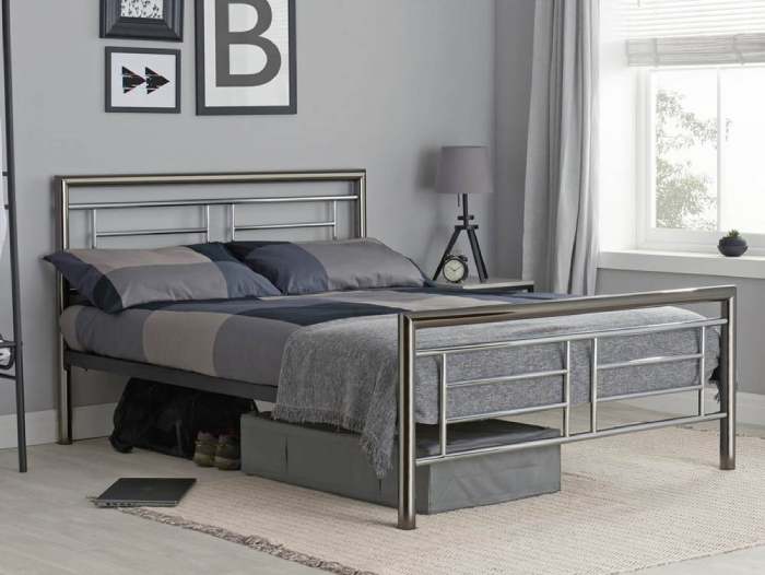 Stainless Steel Double Bed Design