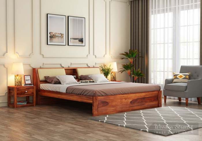 Wooden Double Bed Design