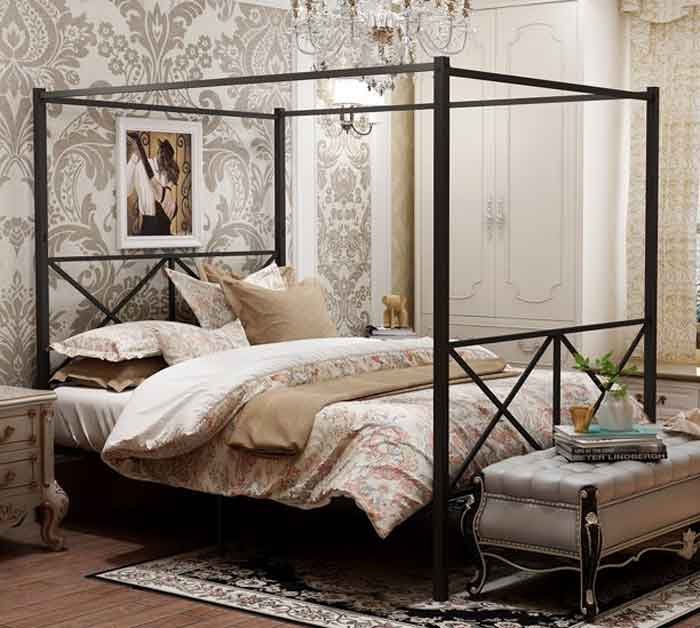 black metal bed design