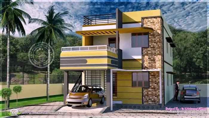 duplex house with car parking