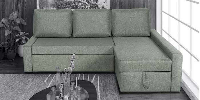 Four Seater Convertible L-Shaped Sofa Cum Bed